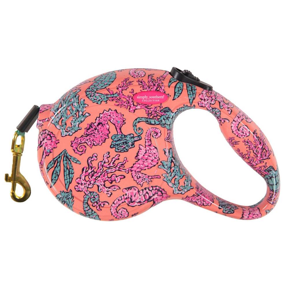 NEW SIMPLY SOUTHERN pet retractable leash in seahorse